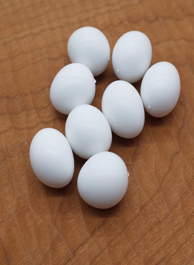 FOIBURELY 8 Pcs Solid Parrot Plastic Eggs Hatching Eggs Lovebird, Bourkes, Lineoleated, Eng Budgie. Trick The Birds to Stop Laying Eggs, Fake Eggs（22mm*18mm） - Image 3